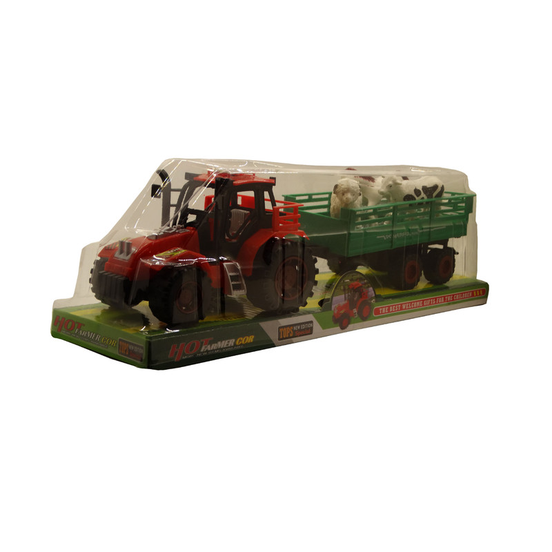 ماشین بازی طرح تراکتور مزرعه کد 021 مجموعه 5 عددی