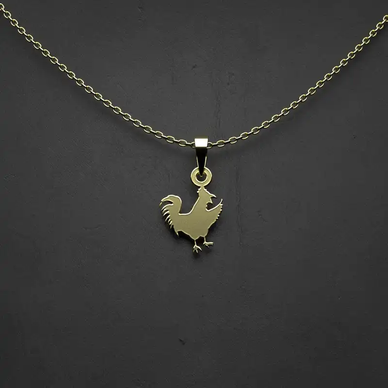 گردنبند طلا 18 عیار زنانه مدوپد مدل خروس کد CC2-1-1078