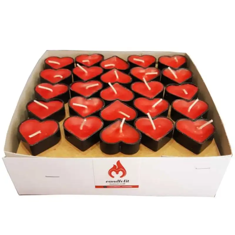 شمع وارمر مدل قلبی بسته 50 عددی