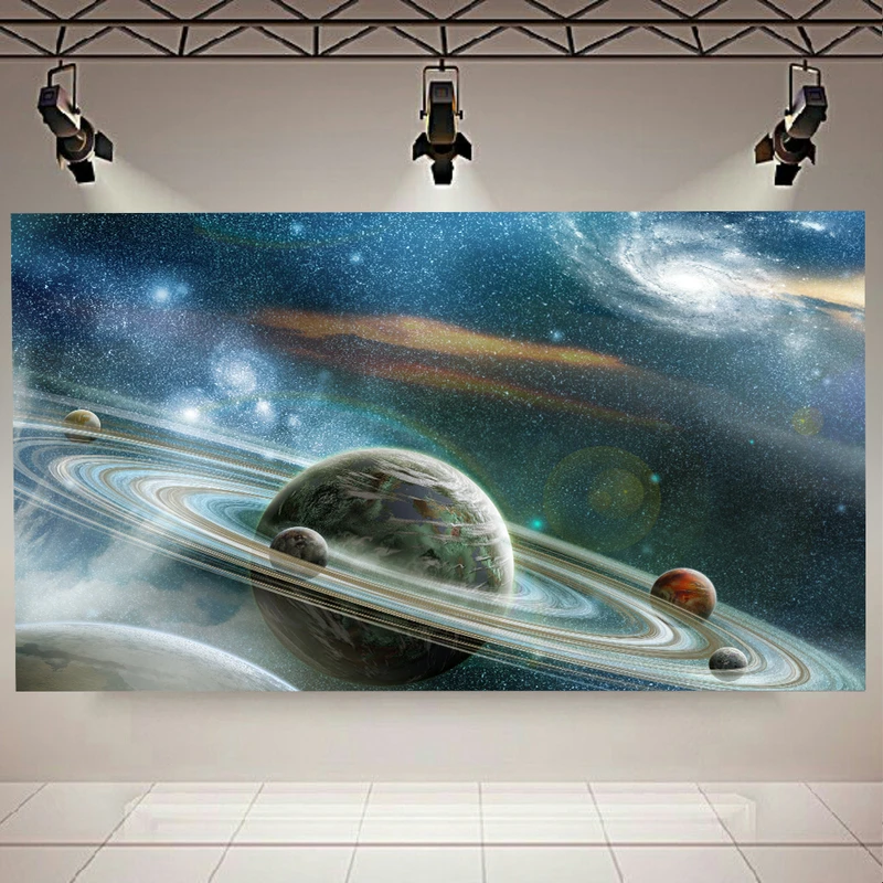 پوستر طرح کهکشان و ستارگان مدل چرخش سیارات کد AR17520