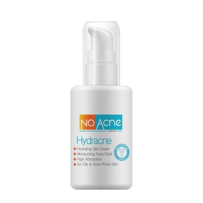 ژل کرم آبرسان صورت نو آکنه مدل Hydracne مناسب برای پوست های چرب و آکنه‌دار حجم 80 میلی‌لیتر