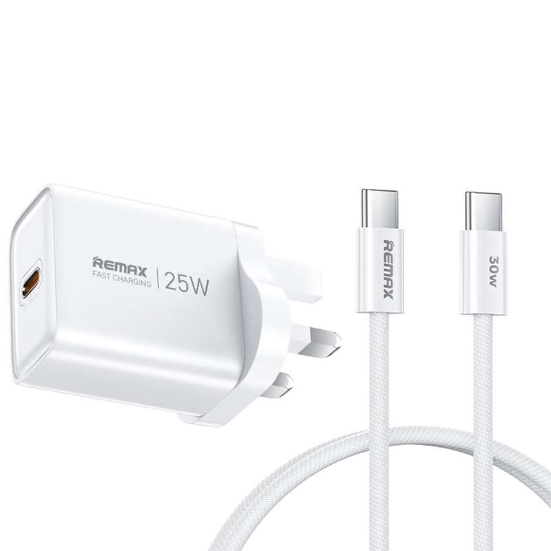 شارژر دیواری 25 وات ریمکس مدل A55 به همراه کابل تبدیل USB-C شارژر دیواری 25 وات ریمکس مدل A55 به همراه کابل تبدیل USB-C