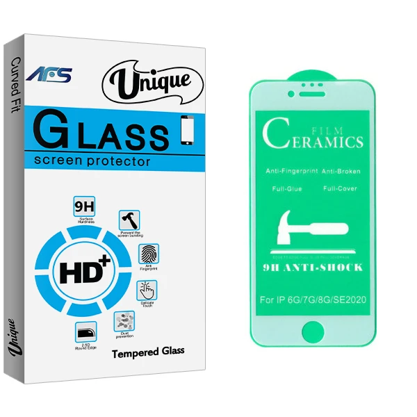 محافظ صفحه نمایش سرامیکی ای اف اس مدل Unique Glass مناسب برای گوشی موبایل اپل Iphone SE 2020 / 6 / 6S / 7 / 8