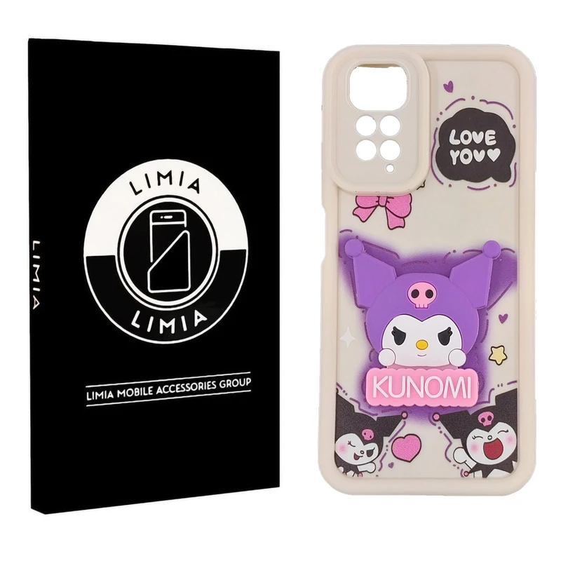 کاور لیمیا مدل سولید لنزدار طرح عروسکی برجسته مناسب برای گوشی موبایل شیائومی Redmi Note 11S/Note 11 4G