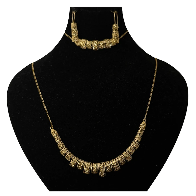 نیم ست طلا 18 عیار زنانه دوست خوب مدل Dk1071