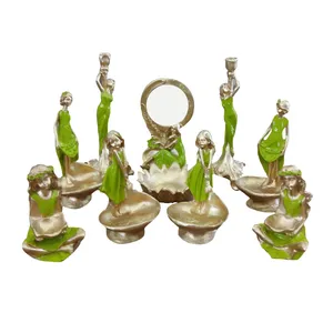مجموعه ظروف هفت سین 10 پارچه مدل Green-Girl