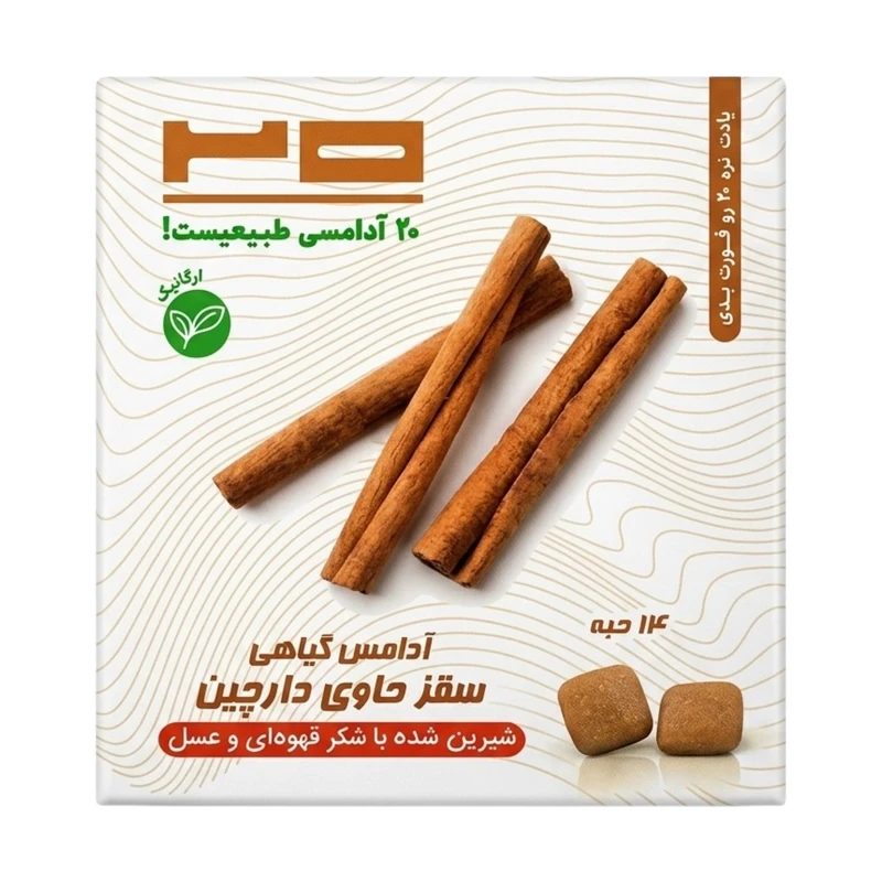 آدامس طبیعی سقز دارچینی بیست - ۲۰ گرم