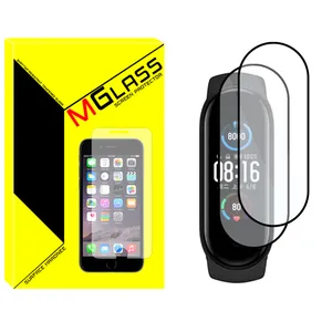 محافظ صفحه نمایش نانو ام‌گلس مدل GLS_Pmma مناسب برای ساعت هوشمند شیائومی Mi Band 9 12mm بسته دو عددی