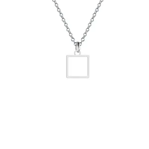 گردنبند نقره زنانه هایکا مدل مربع کد n.ha2-53