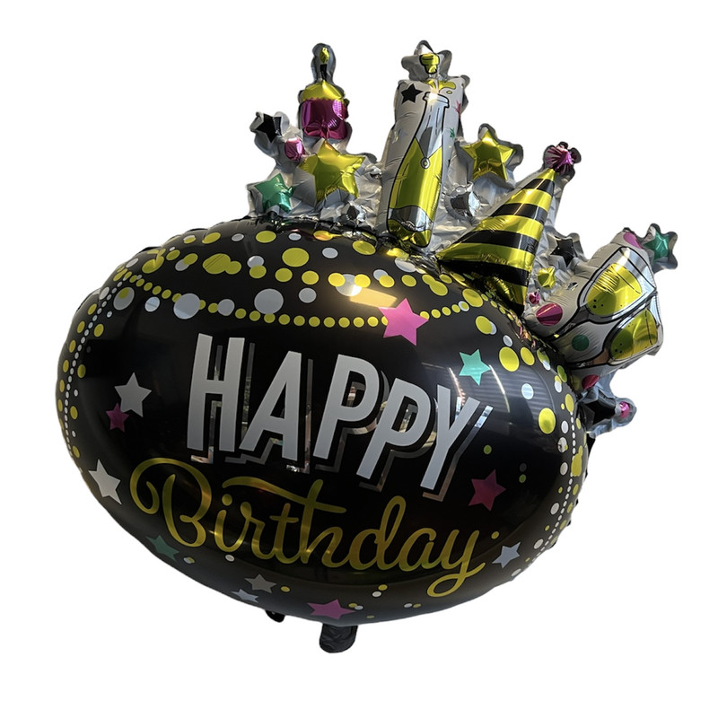 بادکنک فویلی پارتی لند تهران مدل happy birthday کلاه دار کد 9254