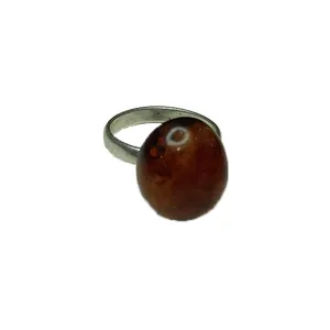 انگشتر نقره زنانه مدل کهربا KJA6