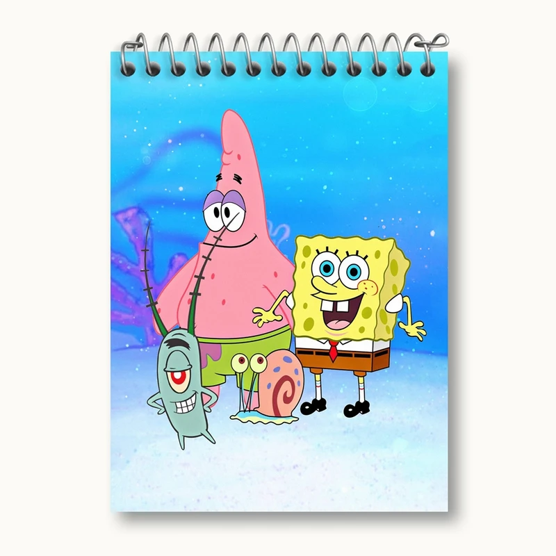 دفتر یادداشت 50 برگ خندالو مدل باب اسفنجی کد 4744