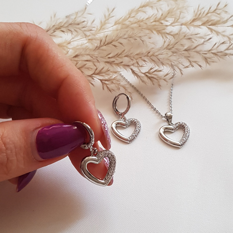 نیم ست زنانه وای اس ایکس مدل قلب نگینی 3462 نیم ست زنانه وای اس ایکس مدل قلب نگینی 3462