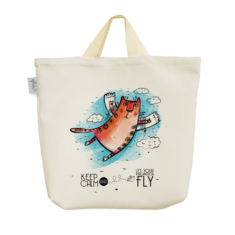 ساک خرید خندالو طرح گربه کد 420