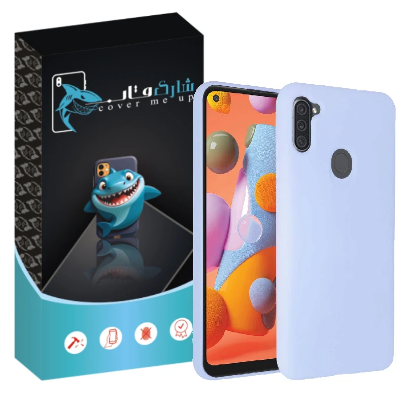 کاور شارک قاب مدل سیلیکونی پاک کنی 2 مناسب برای گوشی موبایل سامسونگ Galaxy A11