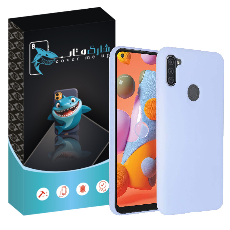 کاور شارک قاب مدل سیلیکونی پاک کنی 2 مناسب برای گوشی موبایل سامسونگ Galaxy A11