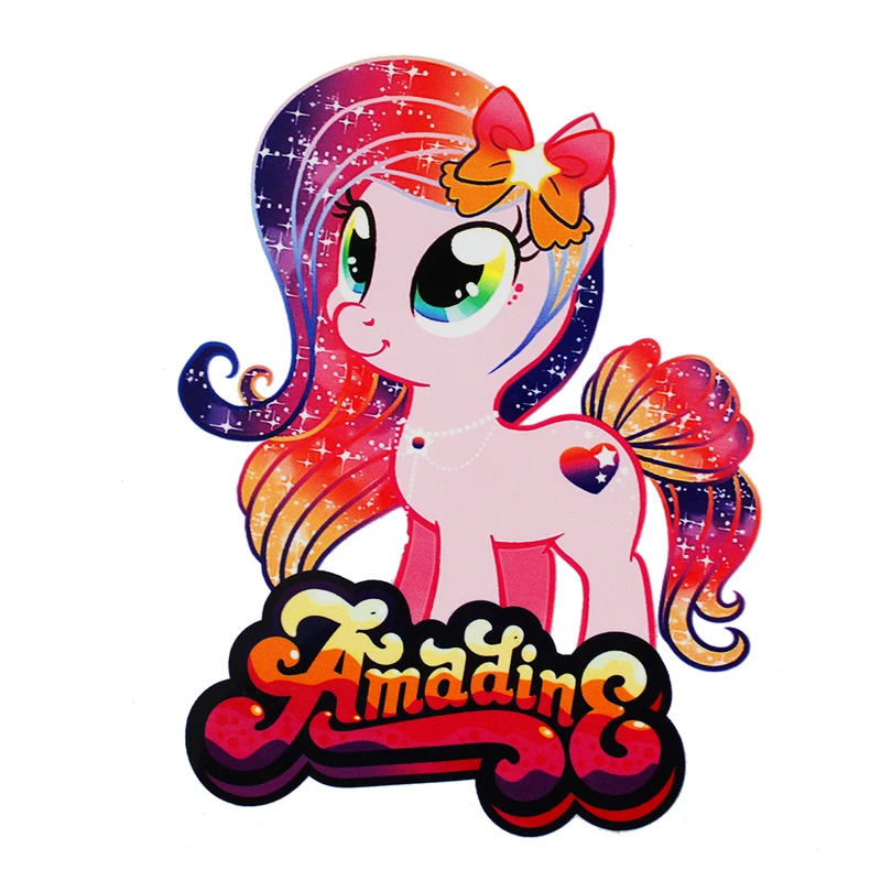 استیکر پارچه و لباس کارانس طرح پونی مدل AST-17