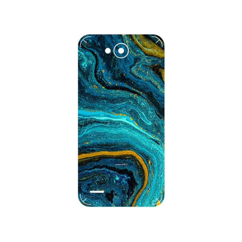 برچسب پوششی ماهوت مدل Turquoise marblewith golden streaks مناسب برای گوشی موبایل ال جی X Power 2