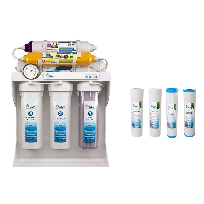 دستگاه تصفیه کننده آب اس اس وی مدل UltraPro X700 به همراه فیلتر تصفیه آب بسته 4 عددی دستگاه تصفیه کننده آب اس اس وی مدل UltraPro X700 به همراه فیلتر تصفیه آب بسته 4 عددی