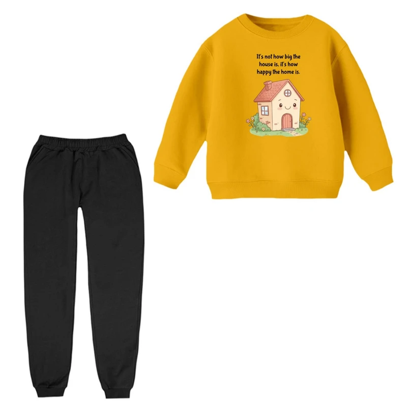 ست سویشرت و شلوار راحتی بچگانه مدل خانه 