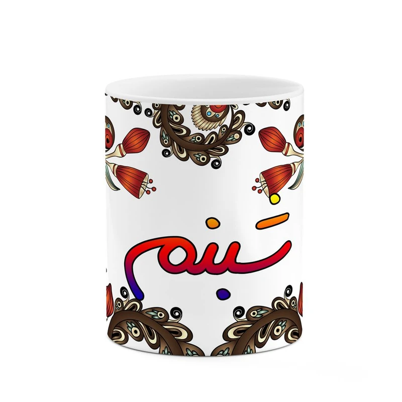 ماگ کاکتی مدل اسم شبنم طرح سنتی گل و بته کد mgh45820