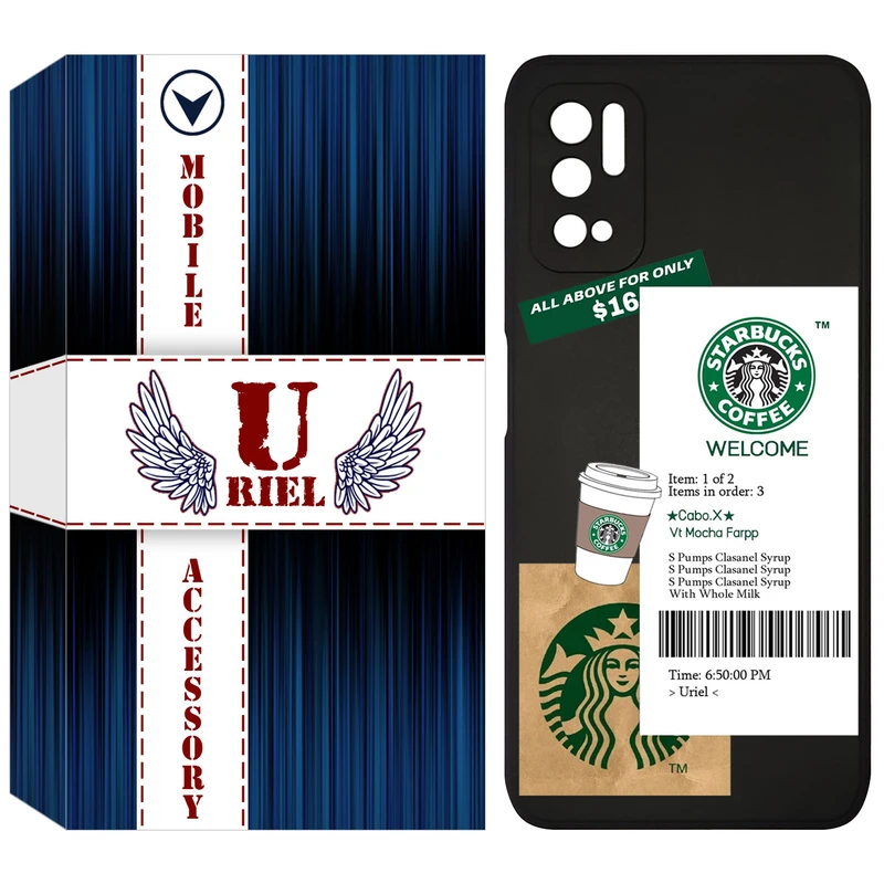 کاور مدل KSH کد 4 طرح استارباکس مناسب برای گوشی موبایل شیائومی Redmi Note 11SE