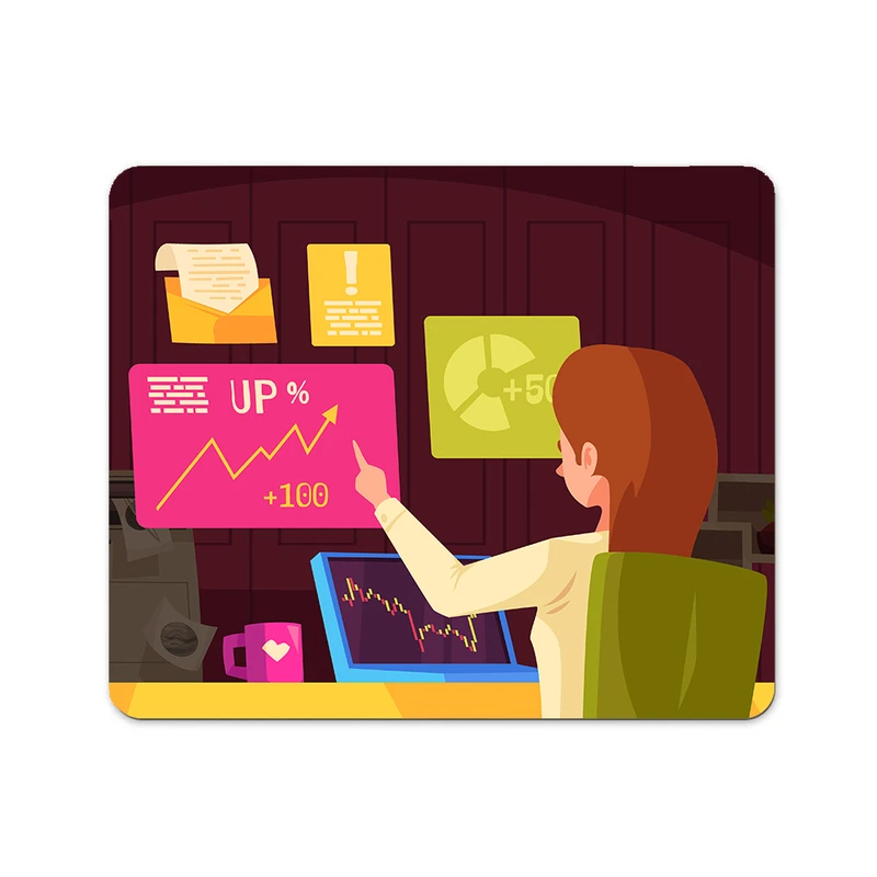 ماوس پد پاد آفرین مدل بیت کوین کریپتو فارکس تریدر ارزدیجیتال کد P355 سایز 19*24 سانتی متر