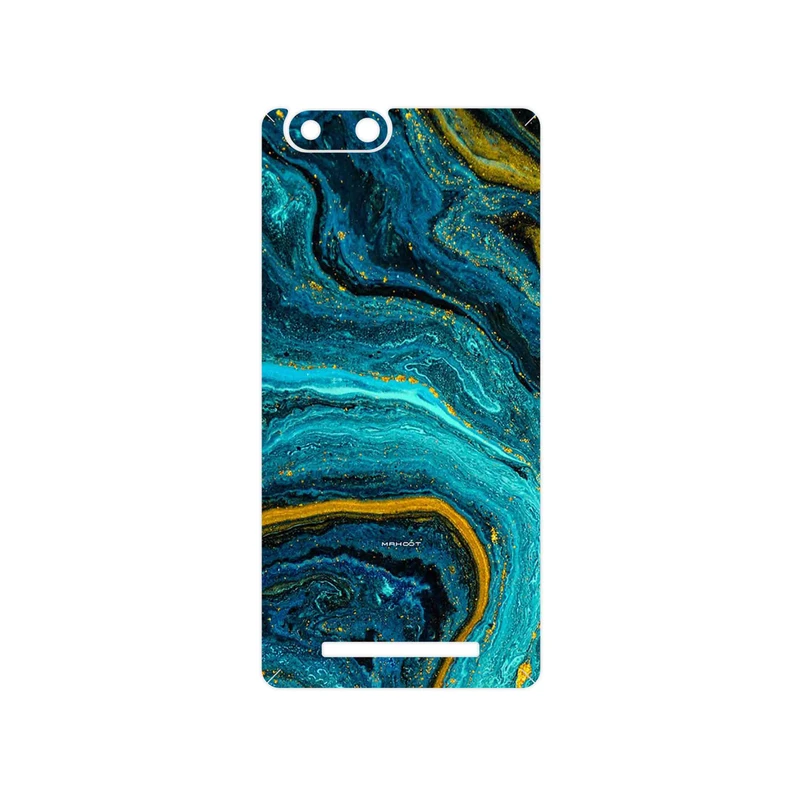 برچسب پوششی ماهوت مدل Turquoise marblewith golden streaks مناسب برای گوشی موبایل جی ال ایکس Pars