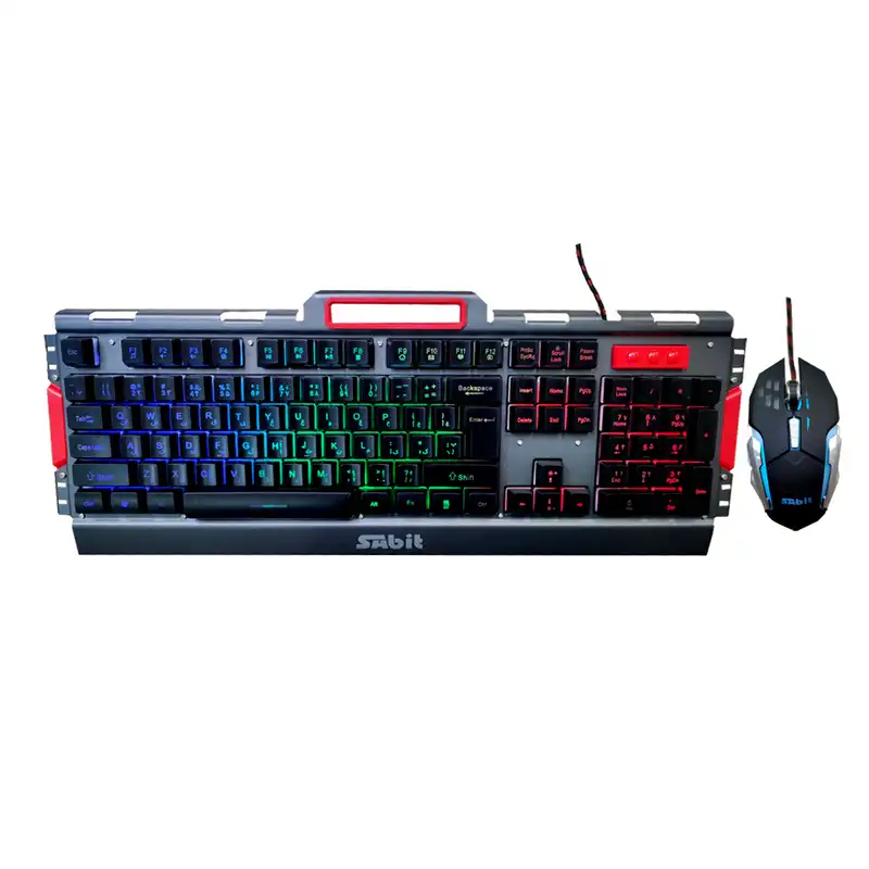 کیبورد مخصوص بازی مدل  موس و کیبورد گیمینگ برند SABIT