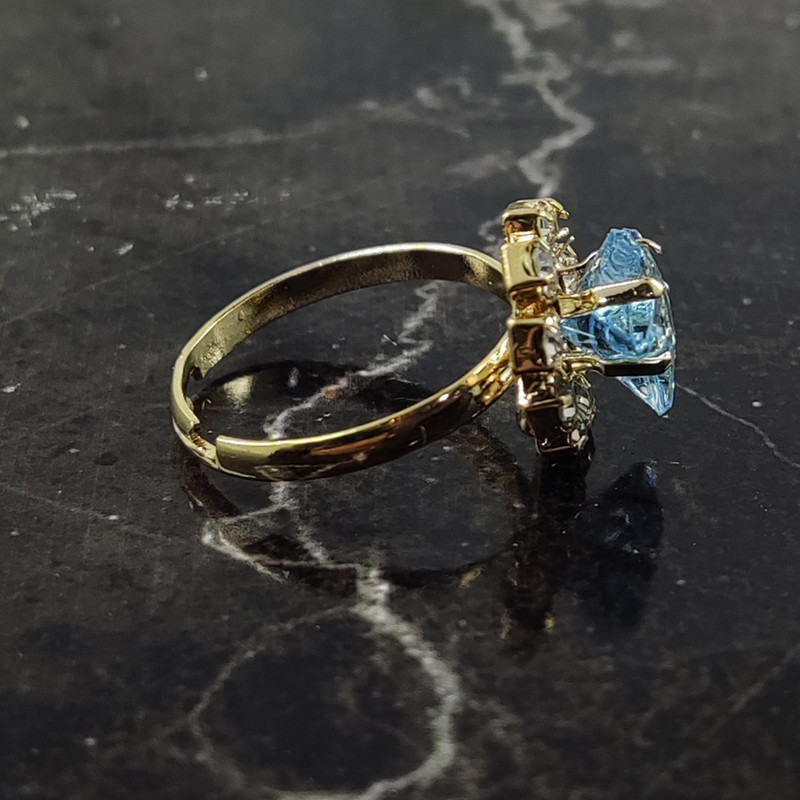 انگشتر دخترانه سلین کالا مدل توپاز طرح ستاره کد 1