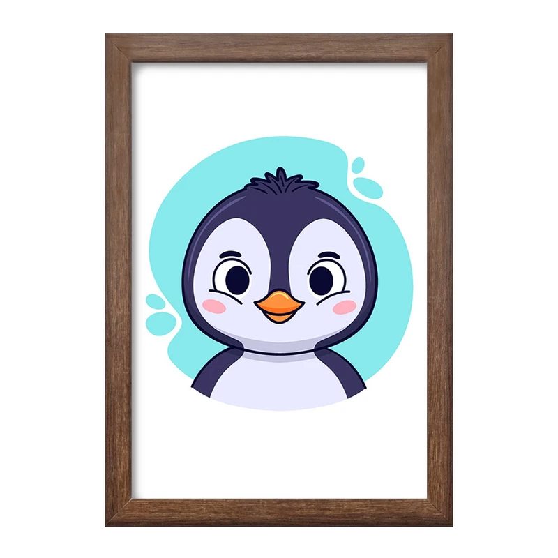تابلو خندالو طرح پنگوئن حیوانات بامزه کد 37132