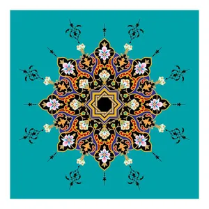 کاشی گلاک مدل اسلیمی طرح تذهیب کد TT143