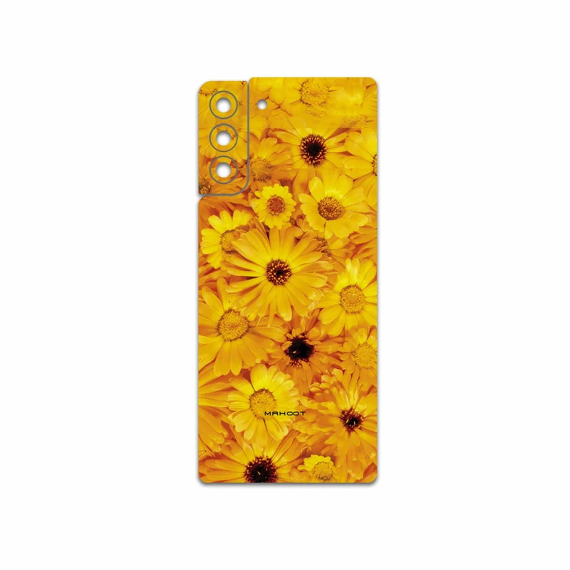 برچسب پوششی ماهوت مدل Yellow-Flower مناسب برای گوشی موبایل سامسونگ Galaxy S21 Plus 5G