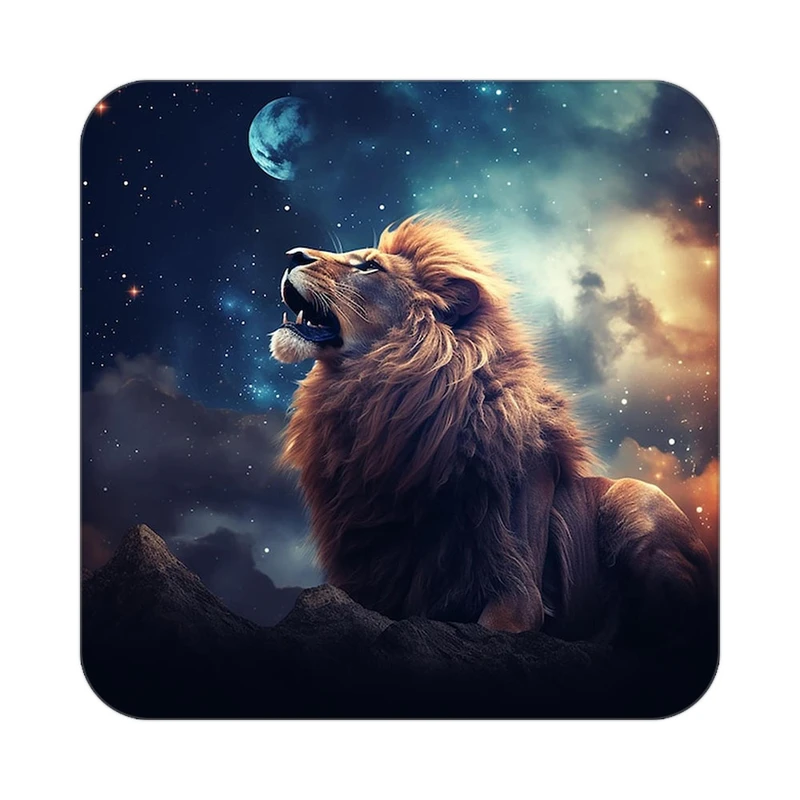 زیر لیوانی کاکتی طرح شیر مدل mp24185