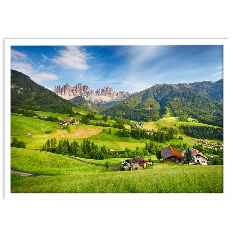 تابلو نوری بکلیت طرح طبیعت کوهستان و دشت مدل W-S1305