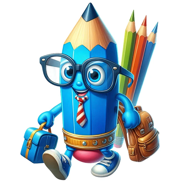 استیکر پارچه و لباس پاد آفرین طرح مداد و مدرسه کد 1618