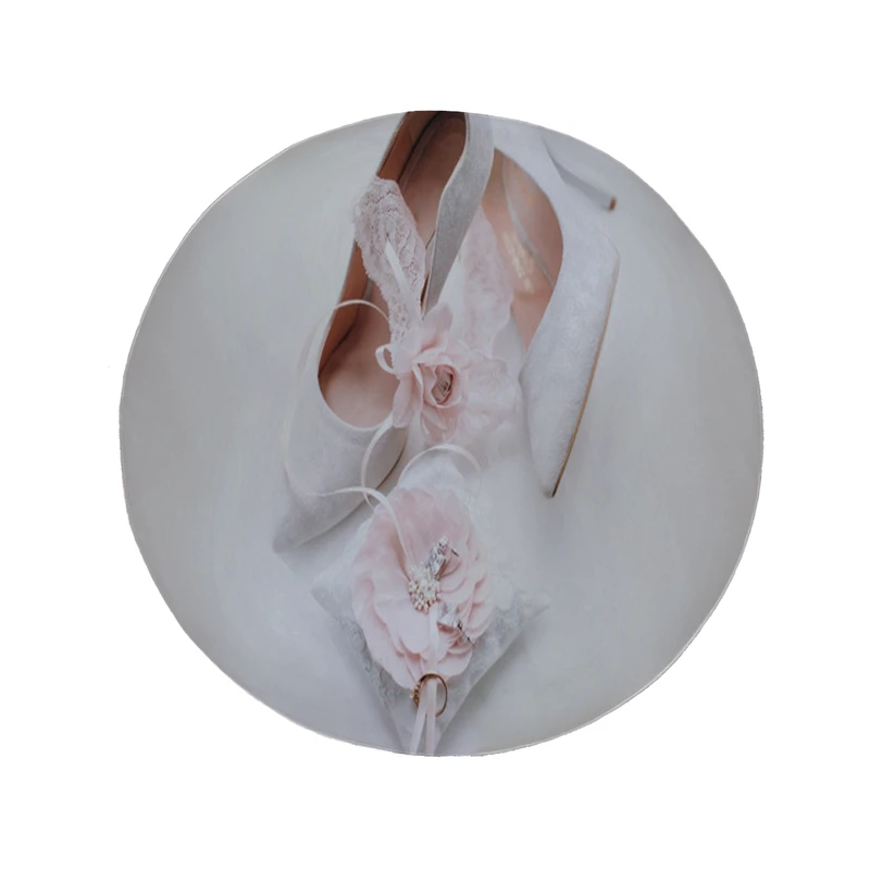 پادری مدل دایره طرح عروسی کد 8049 سایز 90 × 90 سانتی متر