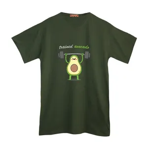 تی شرت لانگ آستین کوتاه زنانه مدل آووکادو ورزشکار رنگ یشمی