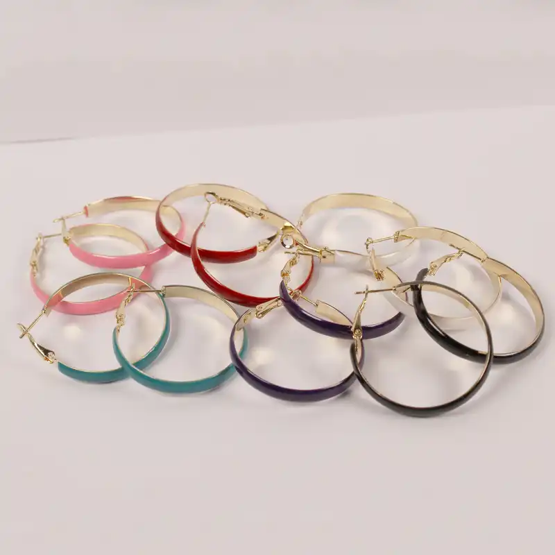 گوشواره زنانه مدل حلقه ای گرد کد 04