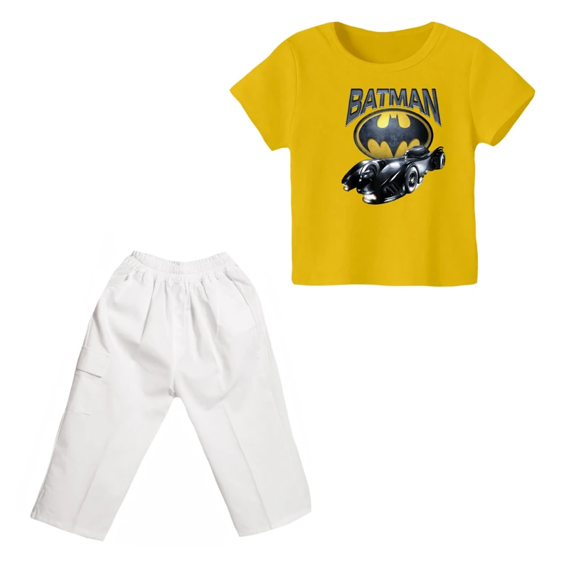 ست تی شرت و شلوارک پسرانه مدل بتمن کد 20