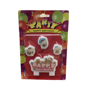 شمع تولد پارتی مدل Kitty بسته 4 عددی