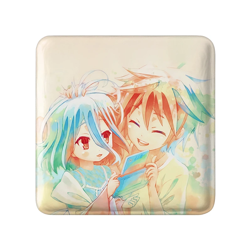 پیکسل خندالو طرح شیرو و سورا انیمه نو گیم نو لایف مدل مربعی کد 32425