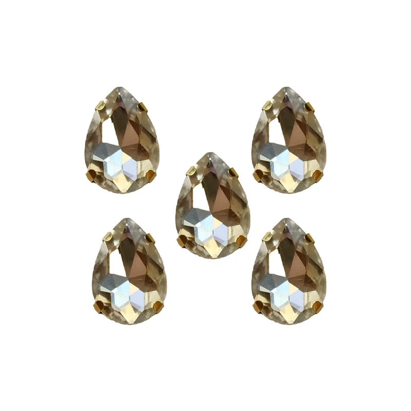 نگین مدل سنگ جواهردوزی اشکی کد 009 بسته 5 عددی