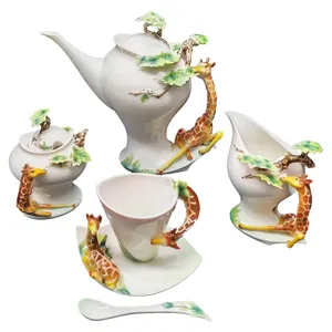سرویس چای خوری 23 پارچه طرح زرافه کد 10196