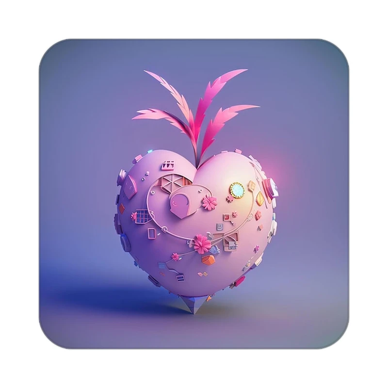 زیر لیوانی کاکتی مدل عاشقانه کد mp14151