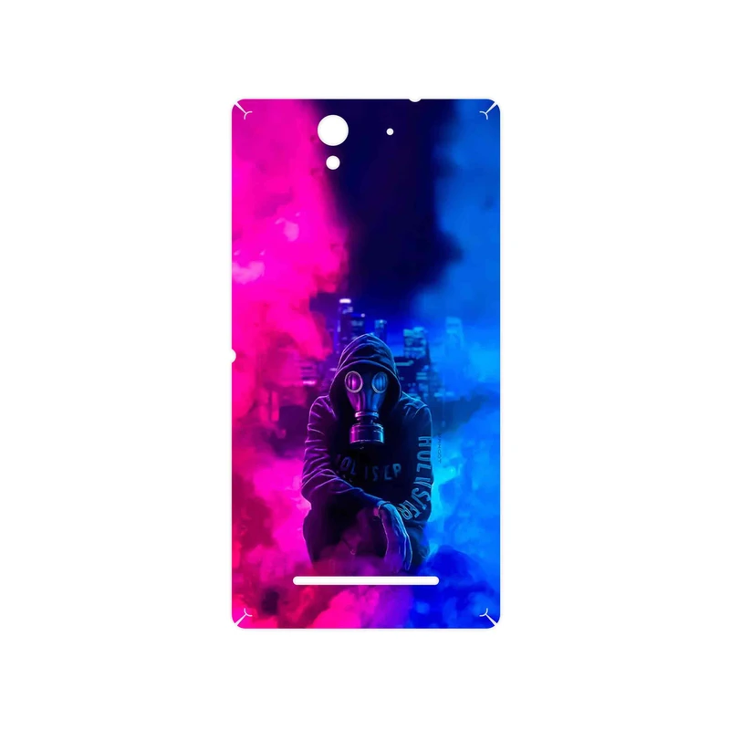 برچسب پوششی ماهوت مدل Smoke Rainbow Digital Art 2 مناسب برای گوشی موبایل سونی Xperia C3 Dual