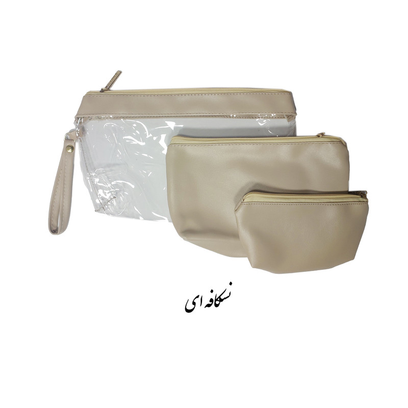 کیف لوازم آرایش زنانه مدل 1003 مجموعه 3 عددی