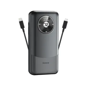 پاوربانک ریمکس مدل Fast Charge 2way ظرفیت 20000 میلی آمپر ساعت به همراه کابل USB-C و لایتنینگ