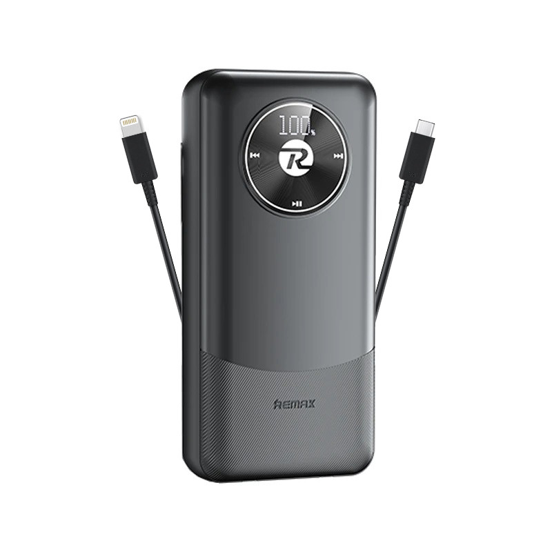 پاوربانک ریمکس مدل Fast Charge 2way ظرفیت 20000 میلی آمپر ساعت به همراه کابل USB-C و لایتنینگ