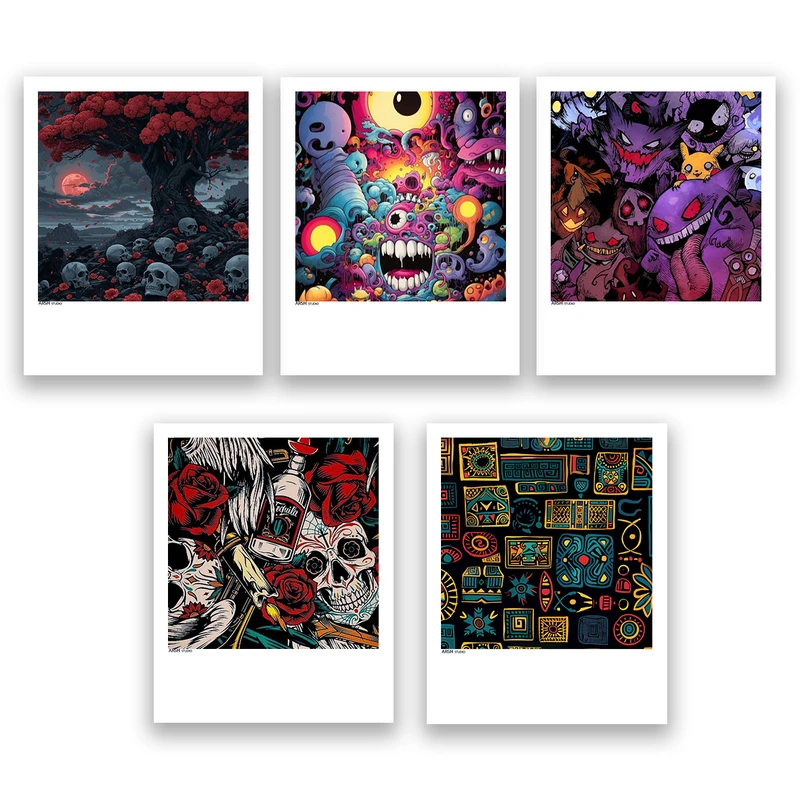 آویز تزیینی عرش مدل فانتزی اسکلت کد Asa687 مجموعه پنج عددی